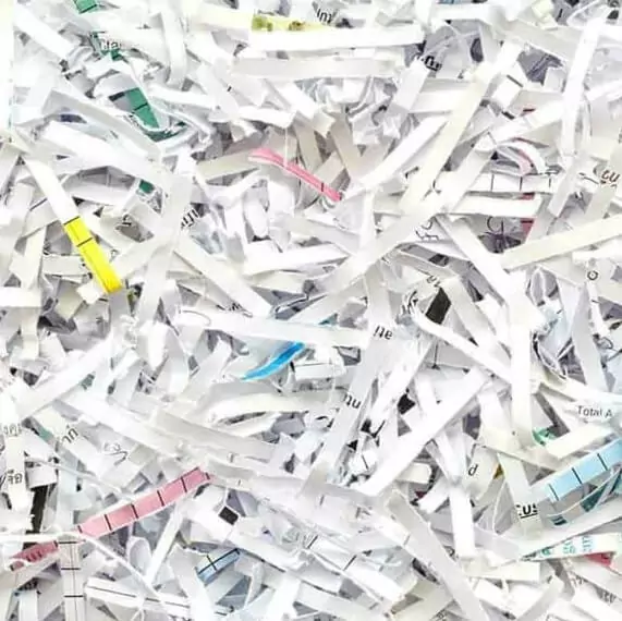 Documents after shredding