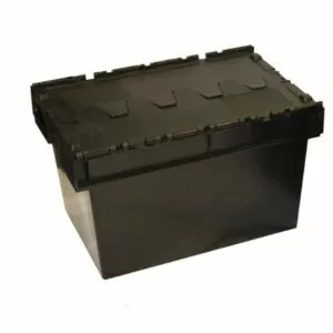 black storage box with lid