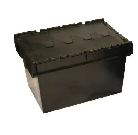 Black Attached Lid Container