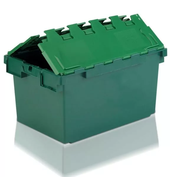 green storage boxes