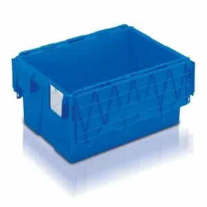 blue storage container with lid