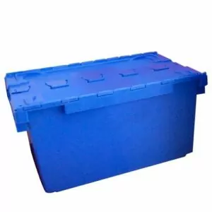 blue storage container with lid