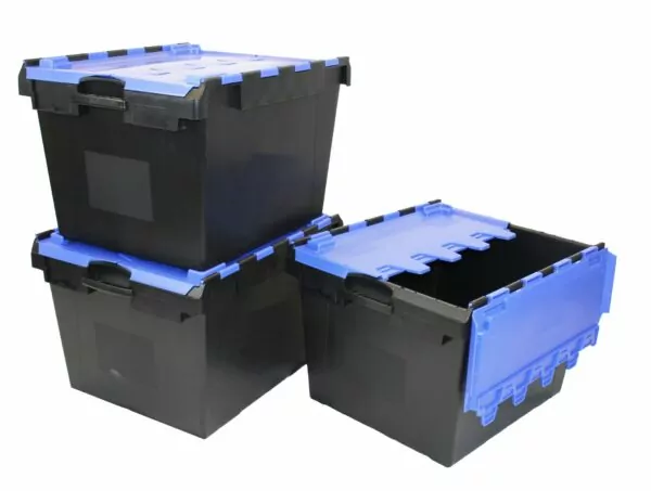 blue storage box with lid