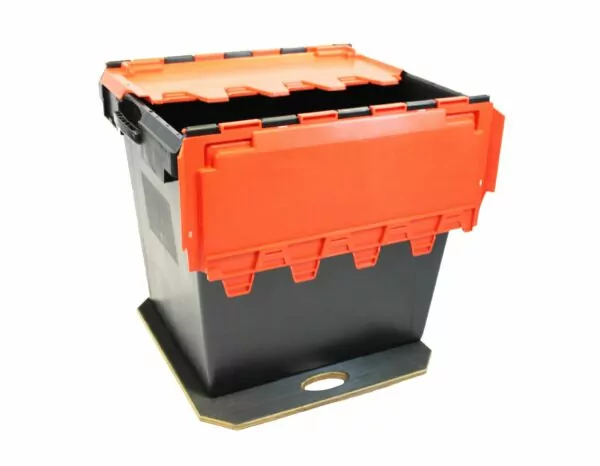 orange storage containers with lids