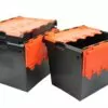 Orange Attached Lid Container
