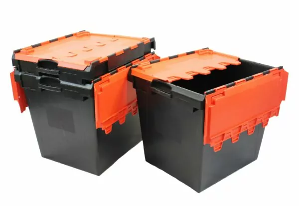 Orange Attached Lid Container